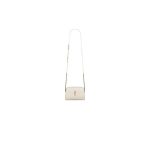 Blanc YSL Gaby zipped pouch in quilted lambskin