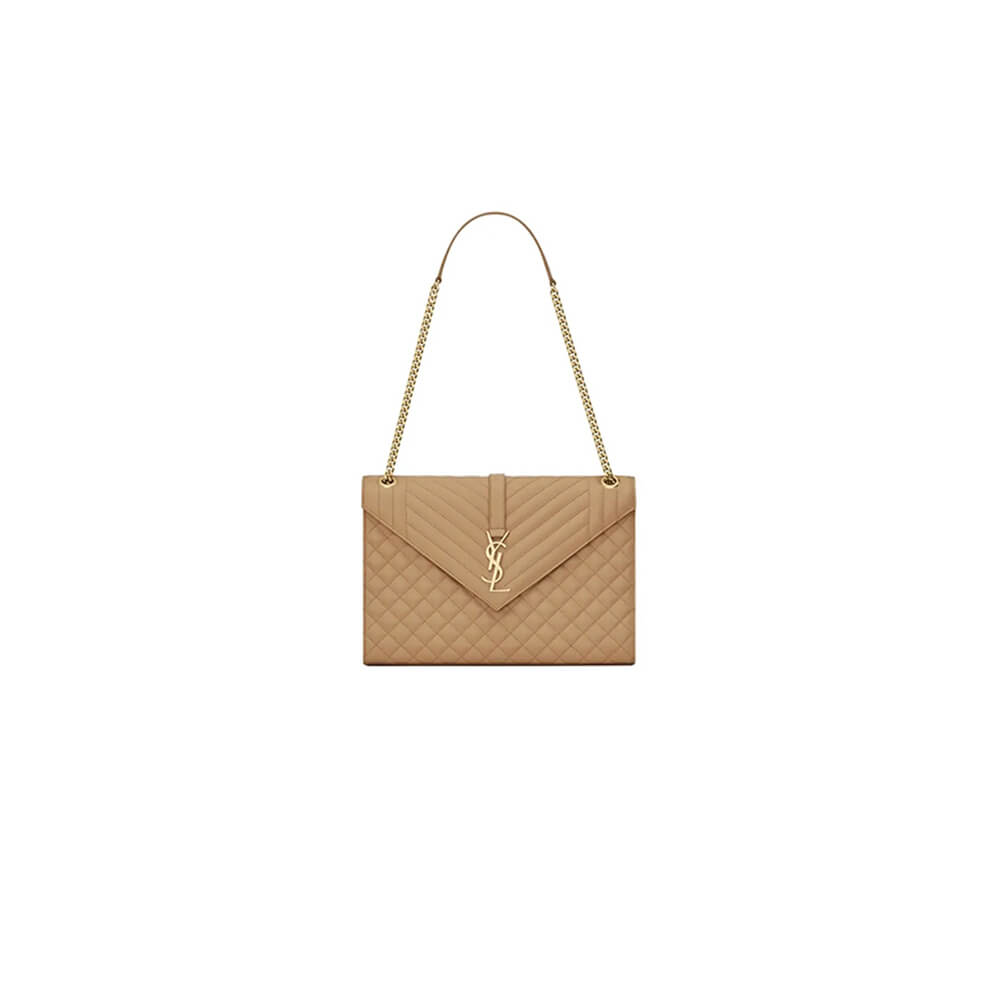 Brown YSL Large Envelope Bag