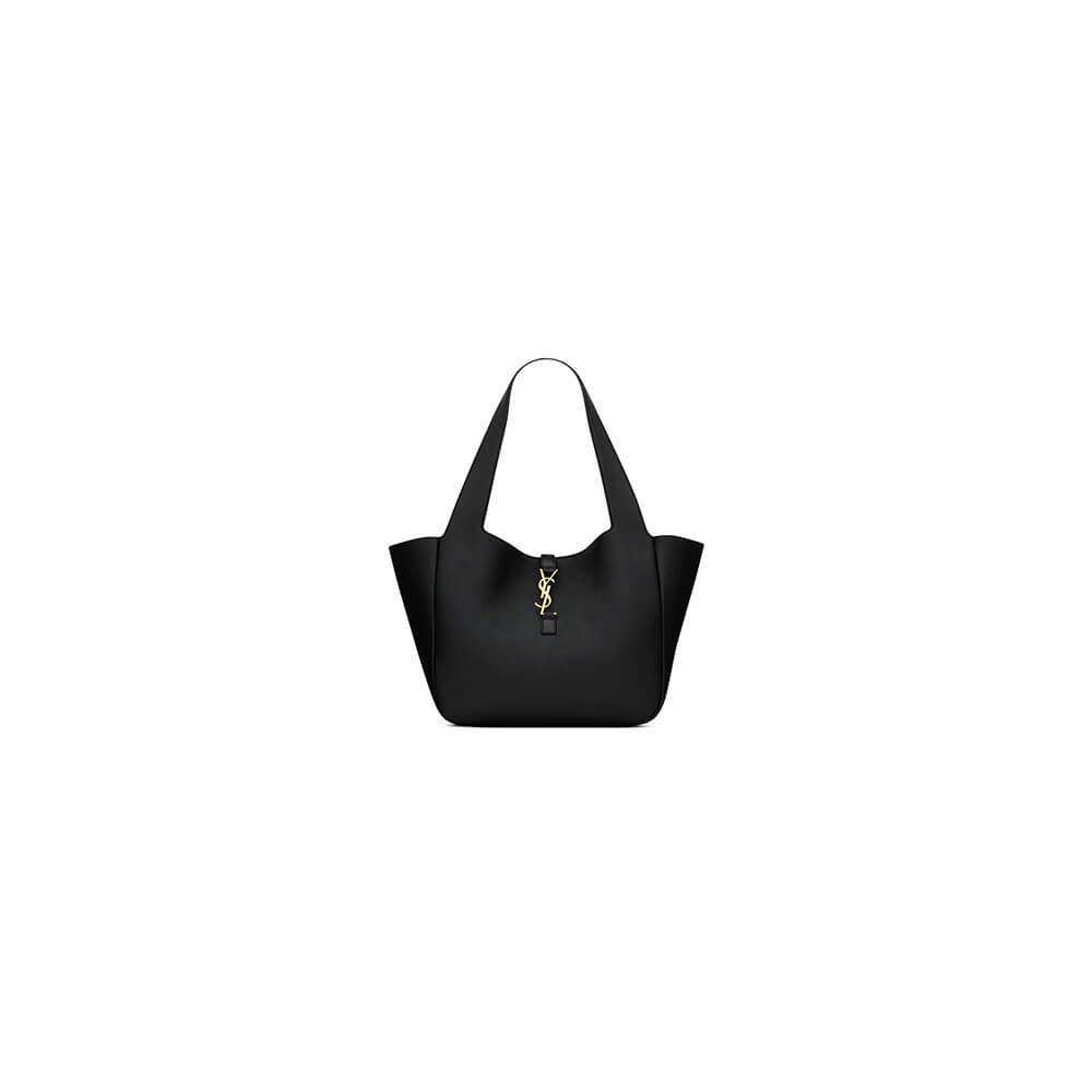 Black YSL LE 5 A 7 BEA IN GRAINED LEATHER