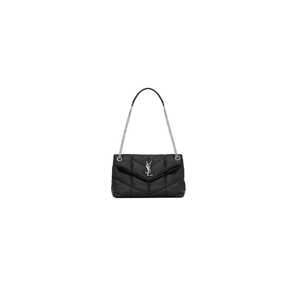 Black YSL PUFFER SMALL in Nappa leather