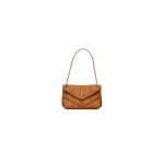 Caramel YSL PUFFER SMALL in Nappa leather