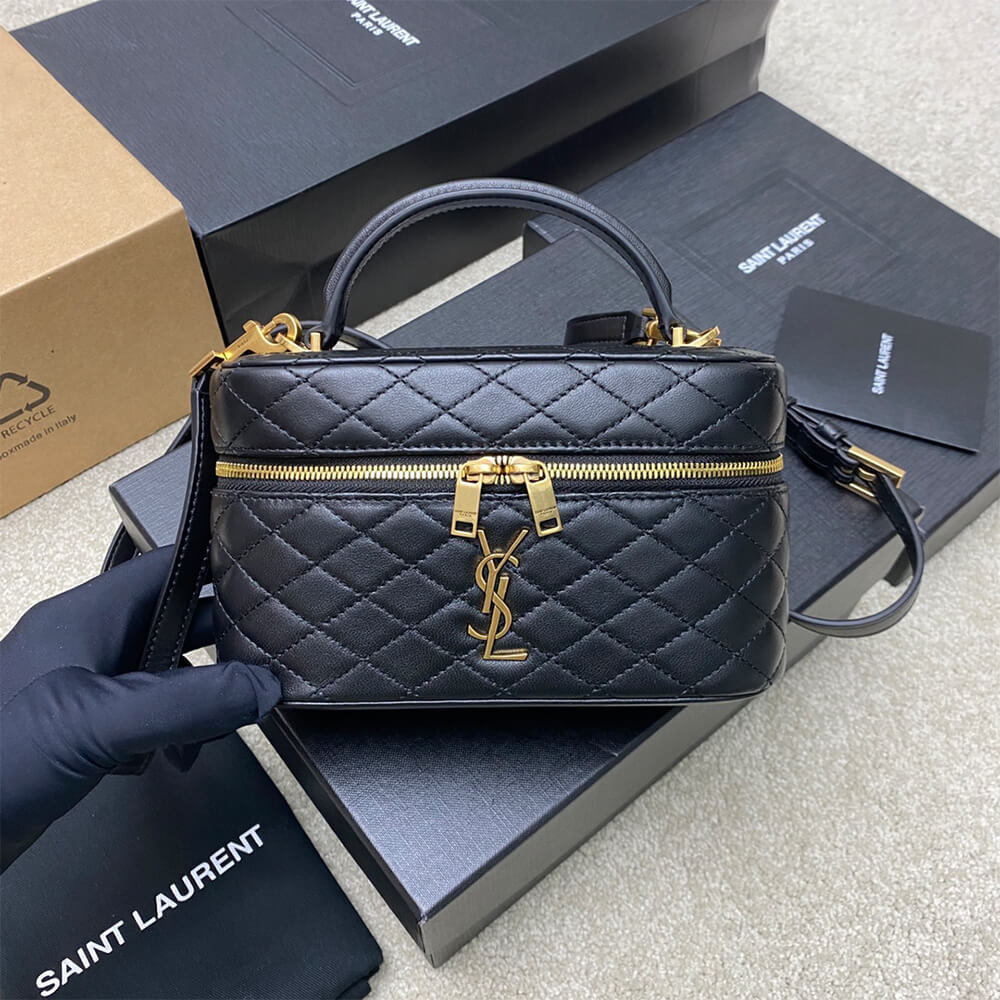 Black YSL GABY lambskin cosmetic bag - Image 2