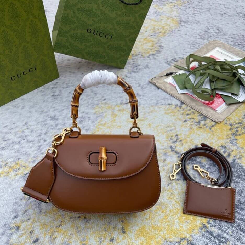 GUCCI BAMBOO 1947 JUMBO GG SMALL TOP HANDLE BAG - Image 2