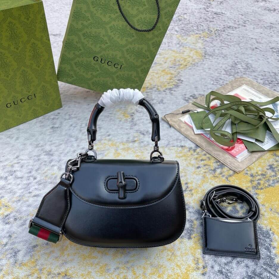 GUCCI BAMBOO 1947 JUMBO GG SMALL TOP HANDLE BAG - Image 2