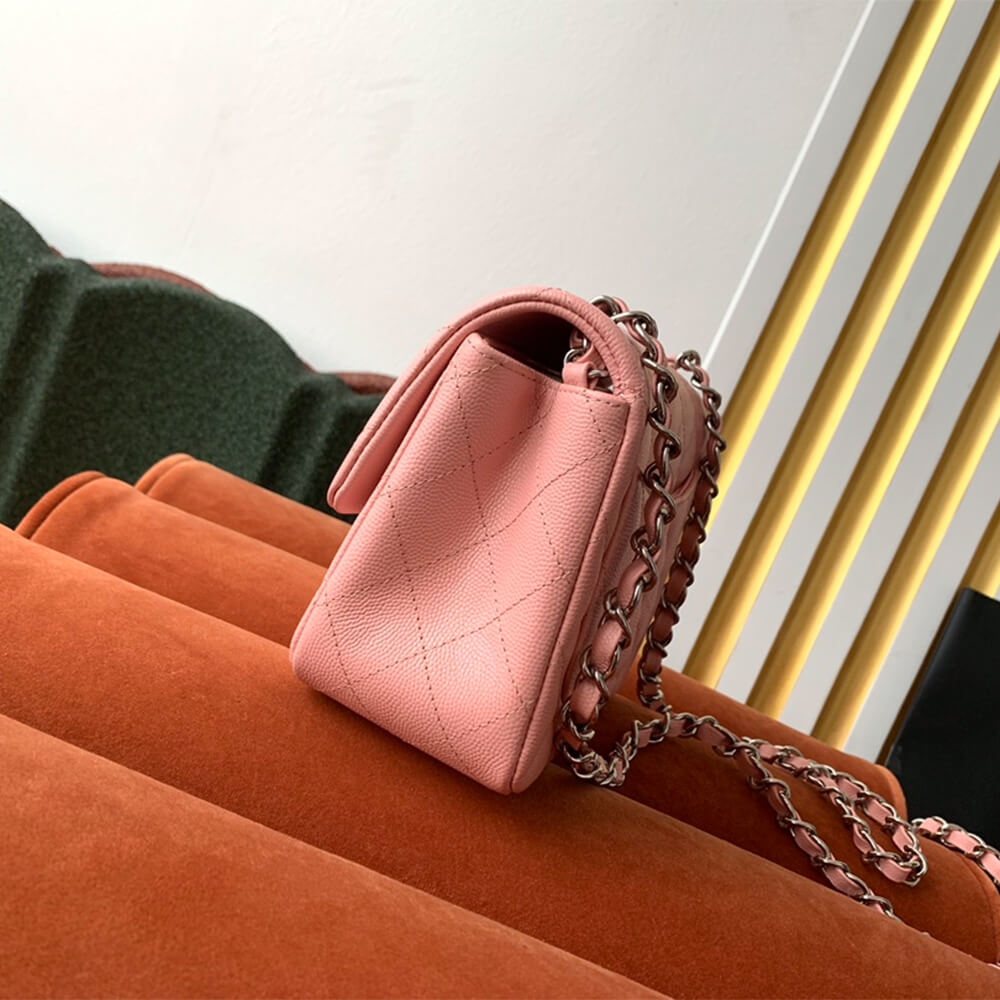 Pink Chanel MINI FLAP BAG (high-end grade) - Image 3