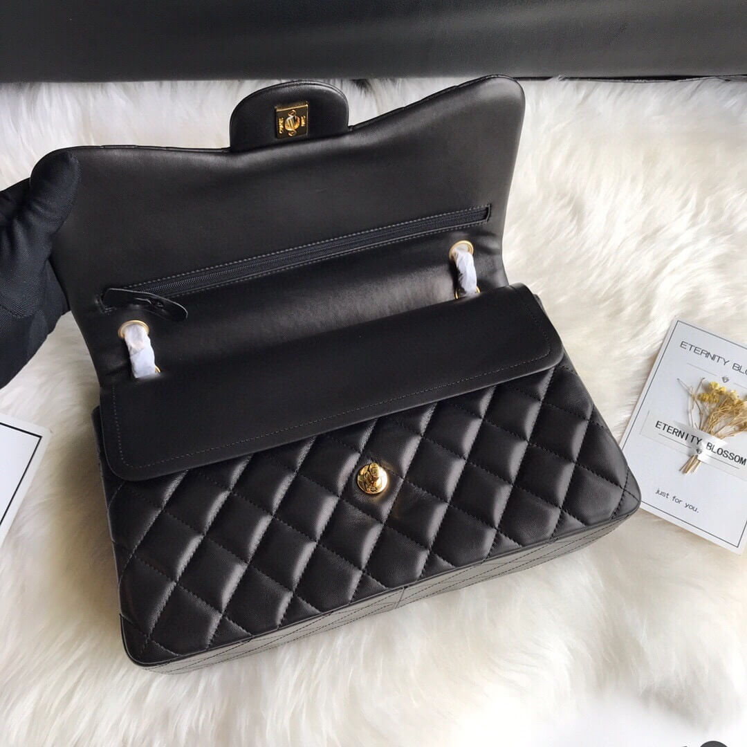 Black CHANEL LARGE CLASSIC HANDBAG (High-end grade) - Image 5