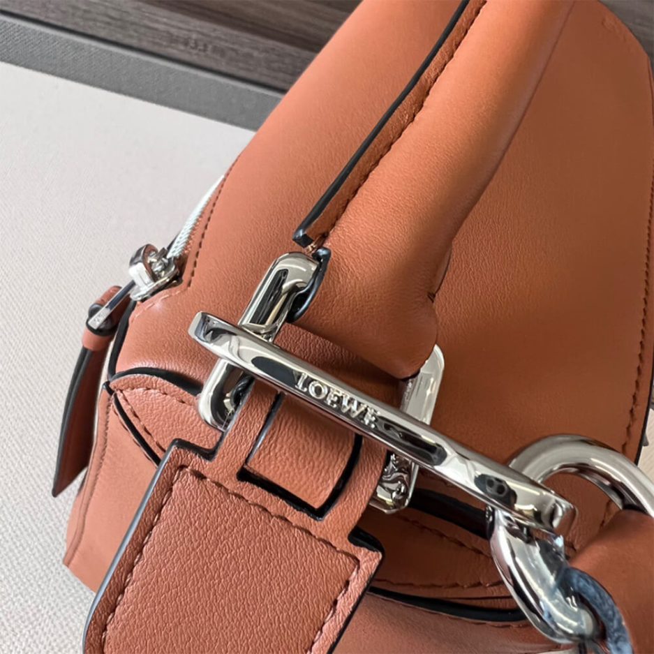 Tan LOEWE Small Puzzle Bag - Image 6
