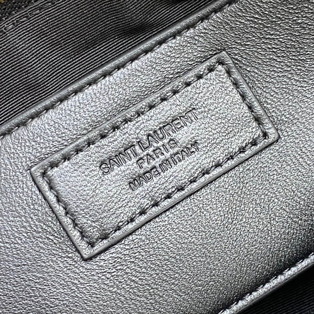 Black YSL MINI BAG IN QUILTED LAMBSKIN - Image 8