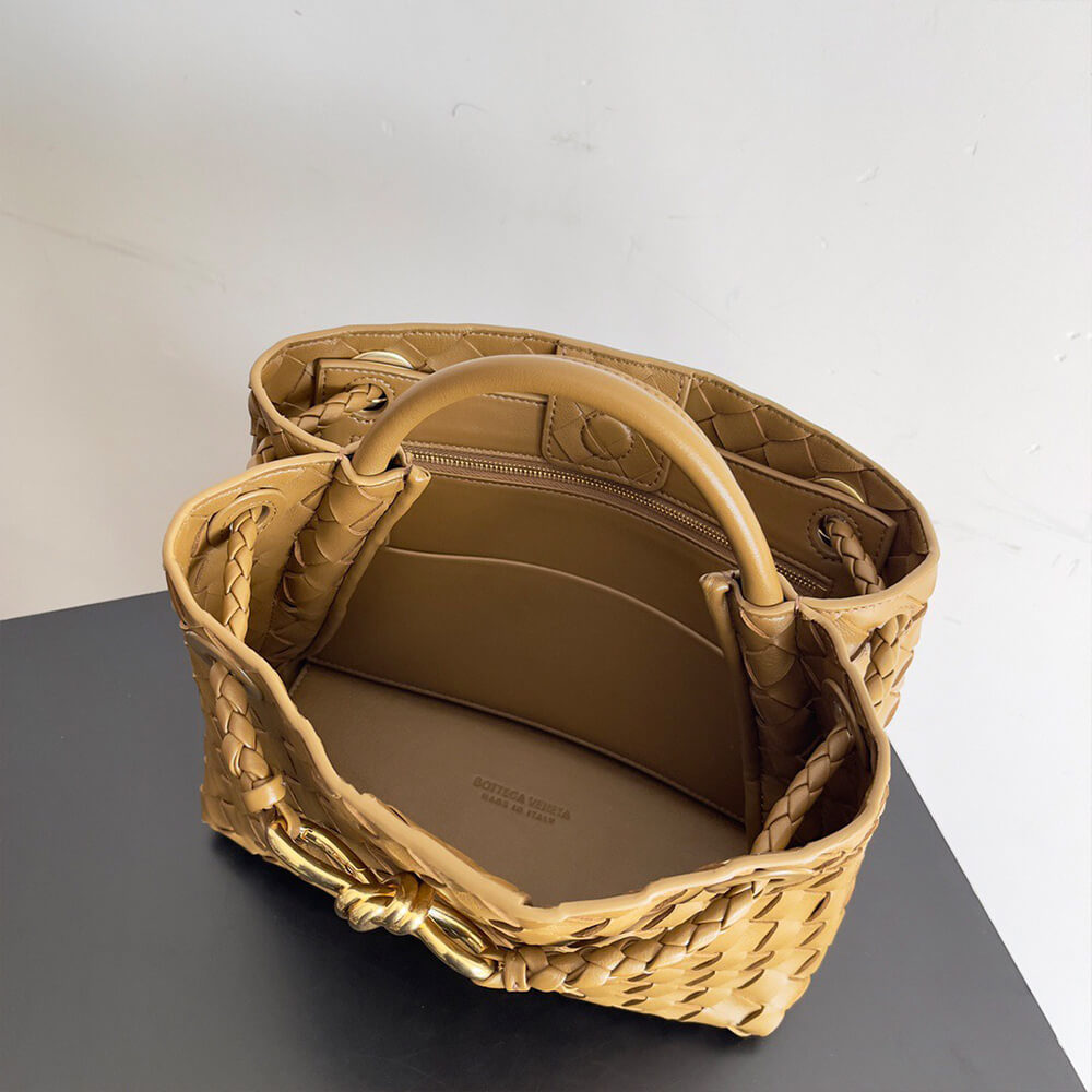 Dark Praline Bottega Veneta Small Andiamo - Image 8